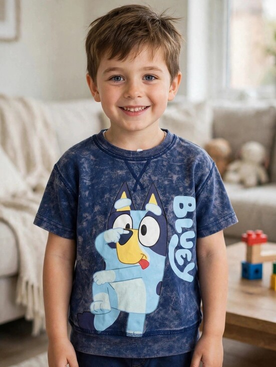 Bluey Other - Bluey Graphic Kids Navy Pullover Sweatshirt